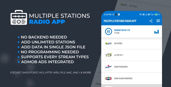 Multiple Stations Radio App