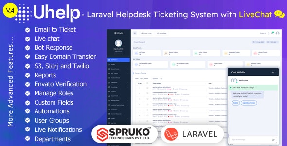 Uhelp - Helpdesk Support Ticketing System with Livechat