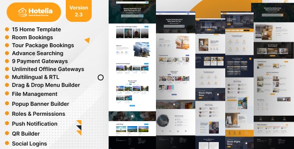 Hotelia - Hotel Booking / Resort Booking Management Website