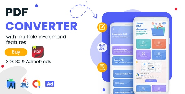 PDF Converter (VERSION 2.0) -  PDF Editor for Android - Admob Ads