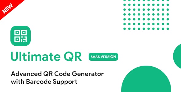 UltimateQR - Advanced QR Code + Barcode Generator | SAAS | PHP Script