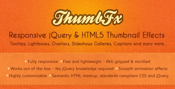 ThumbFx - Responsive jQuery Thumbnail Effects