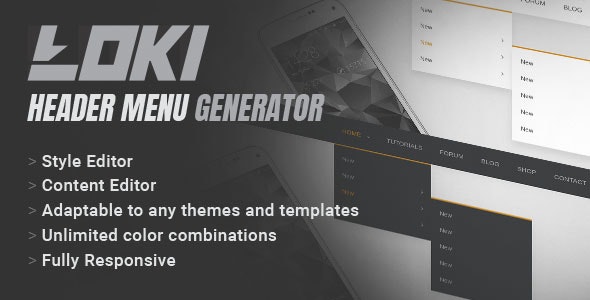 Loki Header Menu Generator